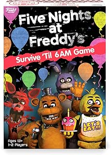 Five Nights at Freddy’s – Survive 'til 6AM Funko Board Game Survival Focused Solo Or 2 Players Game Mode Light Strategy Board Game For Children And Adults (Ages 13+) 51761