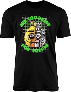 Freddy Fazbear T-Shirt | Five Nights at Freddy's FNAF Fan Tee | Animatronic Horror Game Gift Top | Unisex 100% Cotton