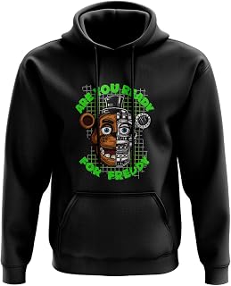 Freddy Bear Hoodie | Five Nights at Freddy's Animatronic Fan Pullover | FNAF Fazbear Novelty Gift | Unisex Black