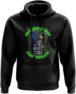 Freddy and Bonnie Hoodie | Five Nights at Freddy's FNAF Fan Pullover | Animatronic Horror Game Novelty Gift | Unisex Black