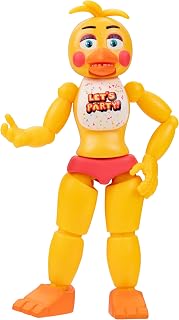 Five Nights at Freddys Toy Chica - 5-Inch Articulated Figure with Jumpscare Feature and Glow-In-The-Dark Eyes