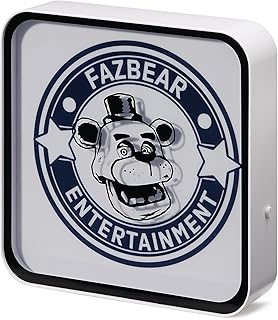 Numskull Official Five Nights at Freddy's Acrylic Logo Desk Lamp Wall Light for Bedroom, Office, Home, Study, Work - Official FNAF Merchandise