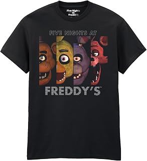 Five Nights at Freddy’s Black T-Shirt – Official Licensed Adult Tee | Horror Game Graphic Shirt | Unisex Fit