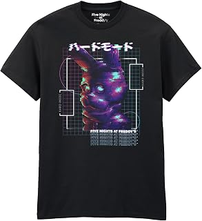 Five Nights at Freddy’s Black T-Shirt – Official Licensed Adult Tee | Horror Game Bonnie Graphic Shirt | Unisex Fit