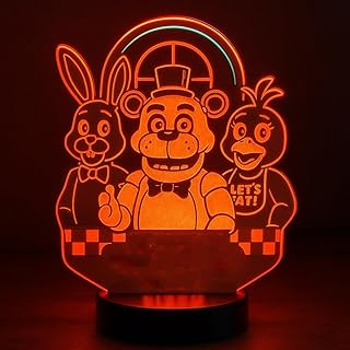 Five Nights at Freddy's, Touch Control Night Lights for Bedroom Decoration, 7 Colours with Touch Function, Suitable for Christmas, Birthday, Party Gifts