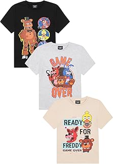 Boys 3 Pack Kids T-Shirts Childrens Multipack Tshirt for Kids