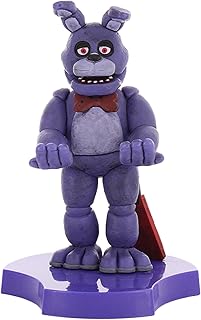 Cableguys Minis Five Nights at Freddy's Bonnie Phone Stand & Earbuds Holder - Novelty Phone Stand for Desk Decor and Bedside Accessories, In Ear Headphone Holder for Smartphone & Small Devices