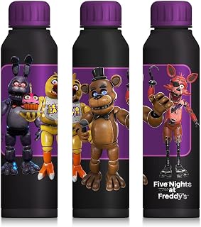 Five Nights At Freddy'S (Characters) Slim Metal Drinks Bottle (Boxed), Official Licensed Merchandise, Collectible Gift for Fans, Home, School or Office Use