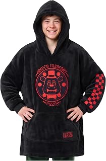 Five Nights at Freddy's Fleece Blanket Hoodie Poncho, 10-16 Yrs