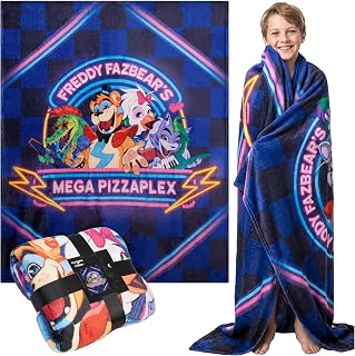 Get Trend Five Nights at Freddy's Fleece Blanket 130 x 150 cm, Soft & Cosy
